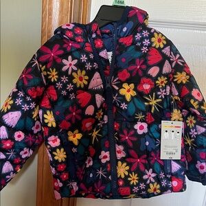 Okie Dokie Floral Puffer Jacket - Multicolor